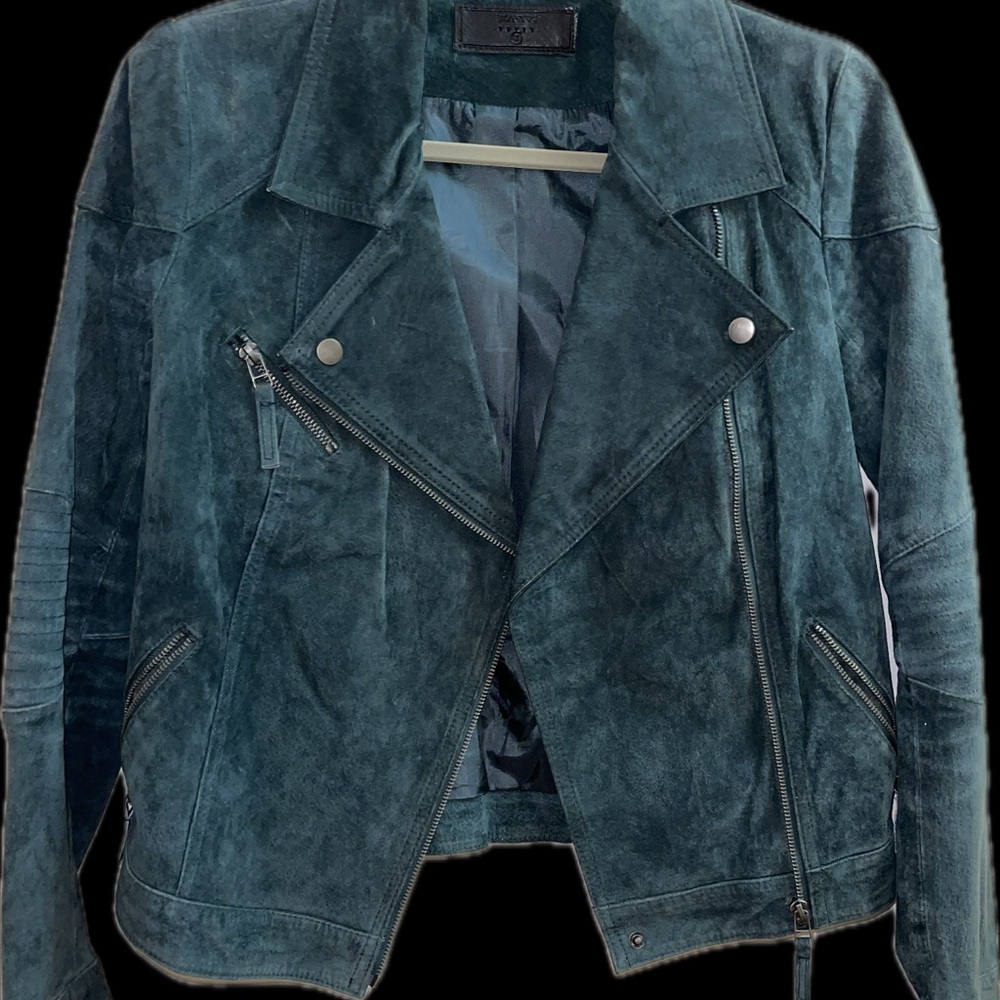 Blank NYC Deep Teal Leather Jacket